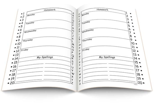 Infant Homework Diary - Stock