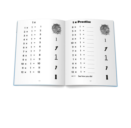 Multiplication Table Book - Stock
